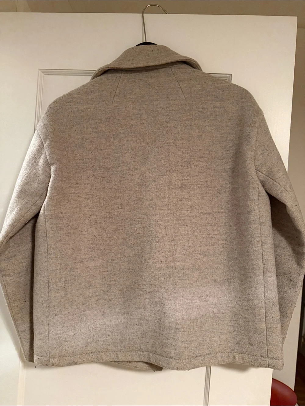 Madewell Heather Gray Wool-Blend Peacoat Jacket